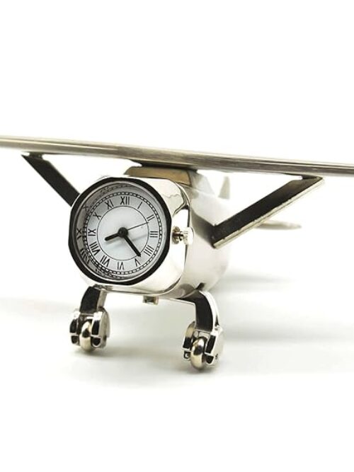 ZAHEPA Aeroplane Miniature Table Clock, Stylish Analog Desk Clock