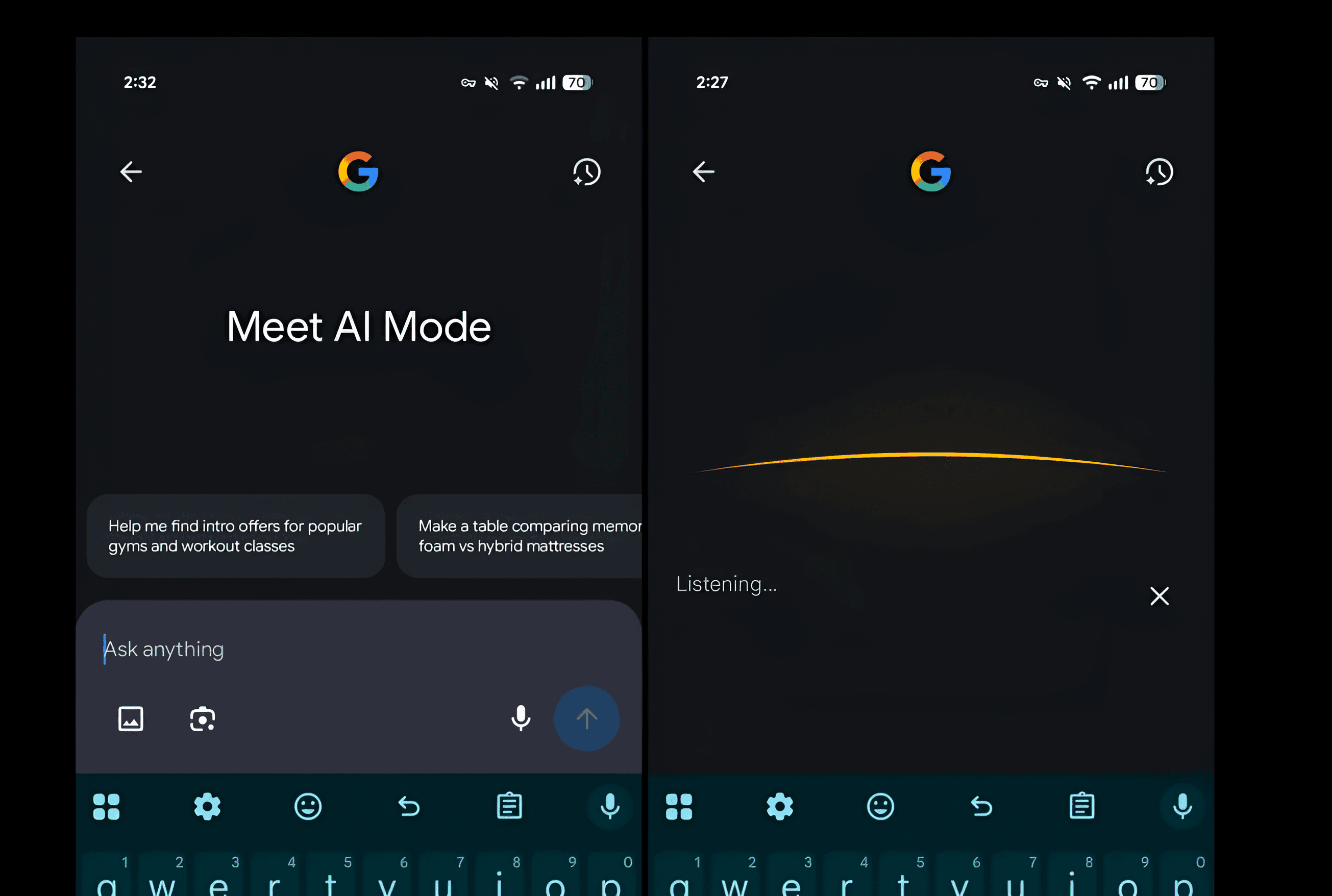 Google Refreshes AI Mode Voice Input with New Colorful Waveform Animation