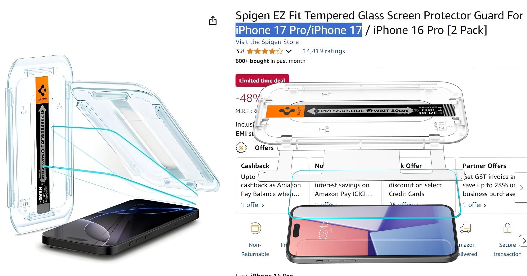 Spigen Listing Confirms iPhone 17, 17 Pro to Share 6.3-inch Display