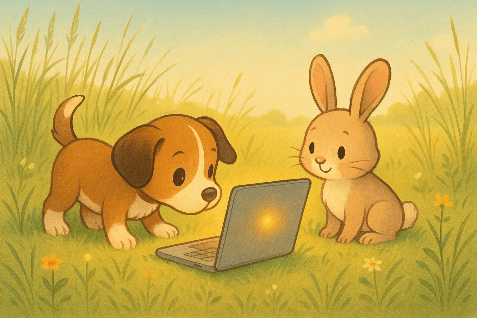 PixelPup & the Curious Bunny: What is AI?